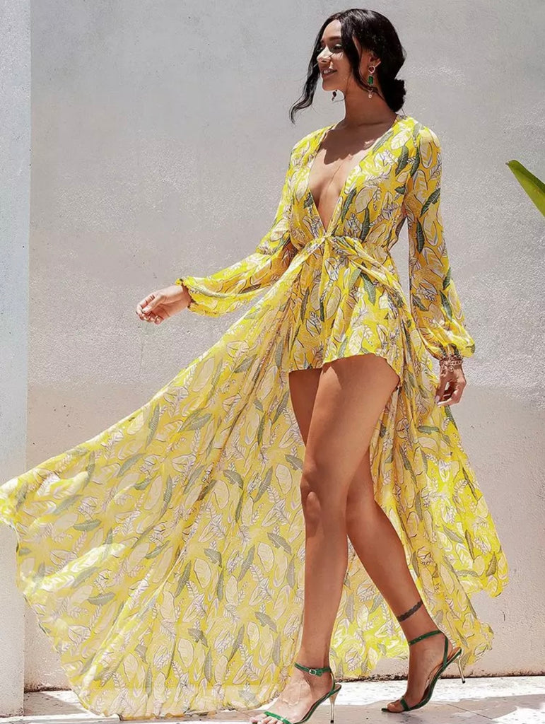 Lemon Drop Maxi Dress - Glamourage Boutique LLC